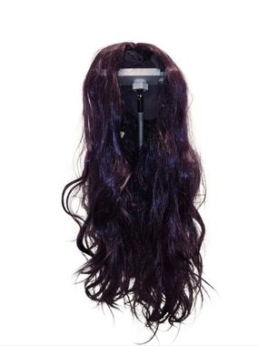New Vibrant Purple Long Wavy Wig With Wig Cap, NWOT